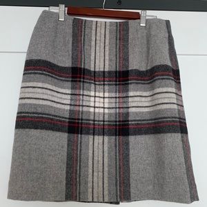 Talbot wool plaid skirt